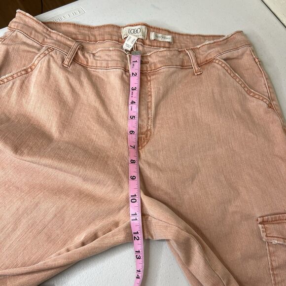 Logo By Lori Goldstein Jeans Womens Size 16‎ Salmon Boyfriend 29.5” Inseam - Picture 4 of 9